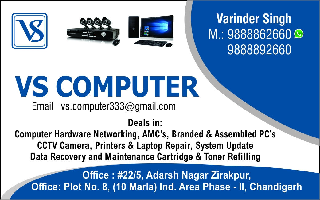 Computer Hardware Visiting Card Design