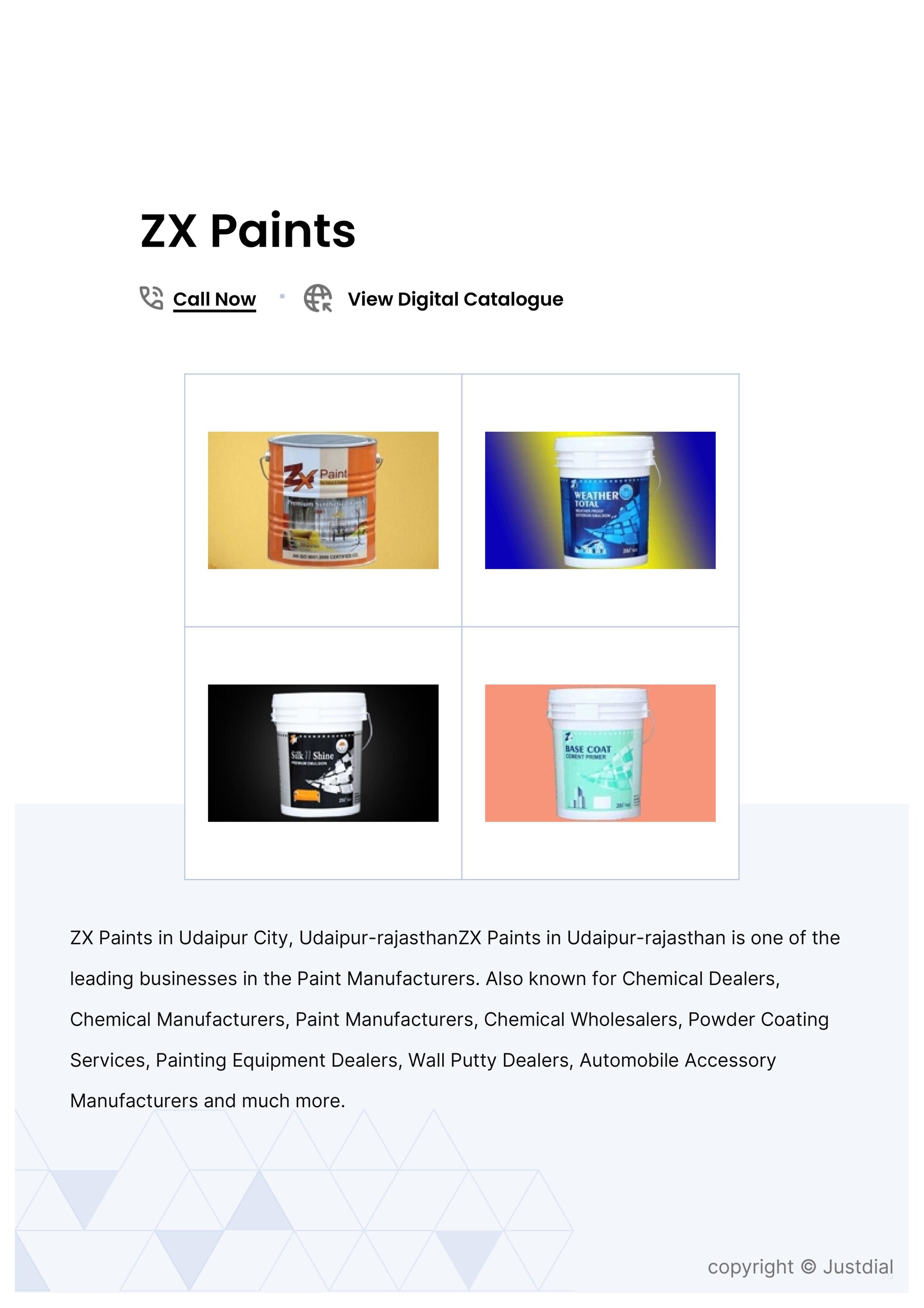 ZX Paints in Udaipur Surajpole, Udaipur-Rajasthan - Best Paint