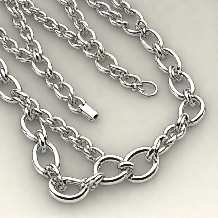 Unbranded Platinum 950 Cable Necklace – 1.6mm Thick Chain, 16-24 Inch, Lobster Clasp