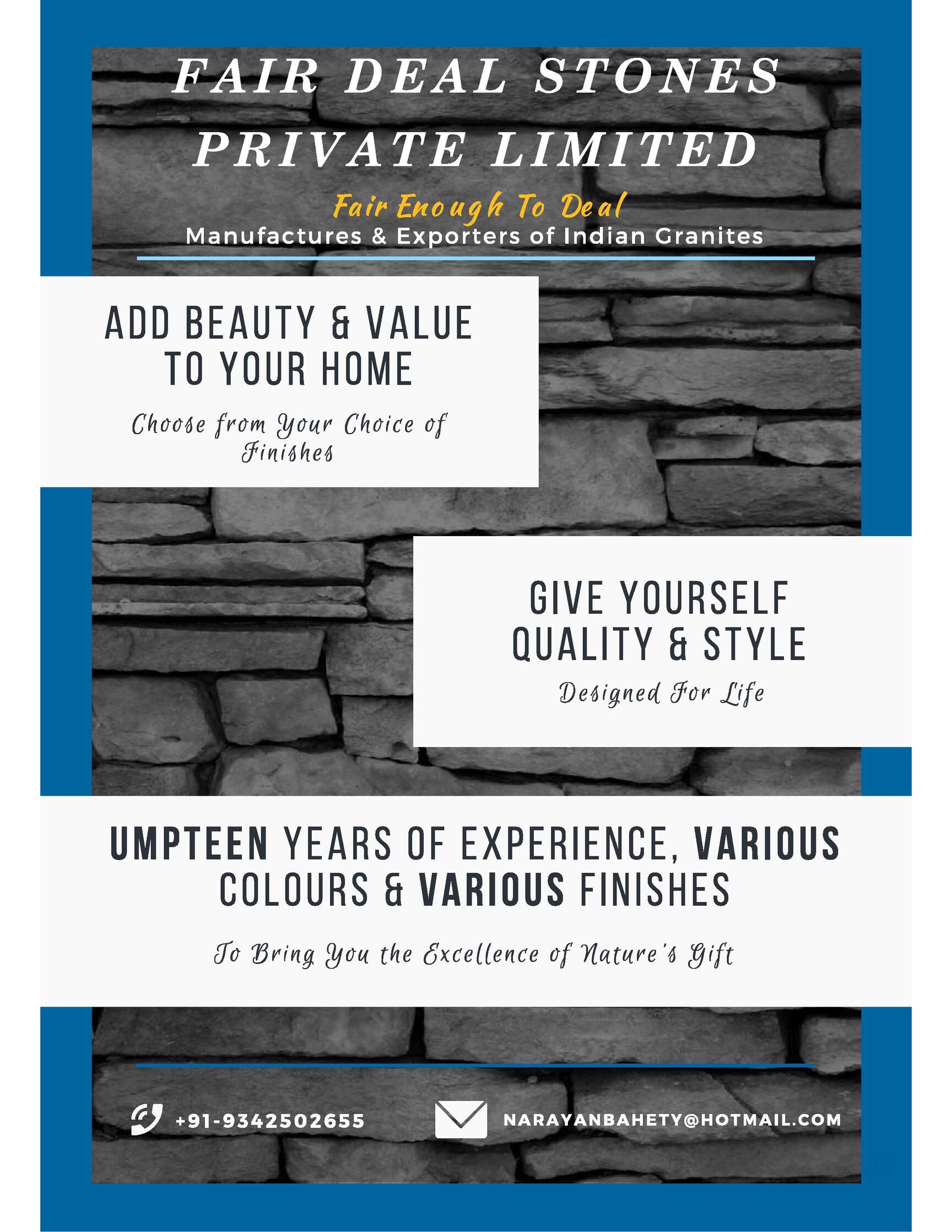 Catalogue Prestige Stone INDIA Pvt Ltd in Jigani Industrial Area