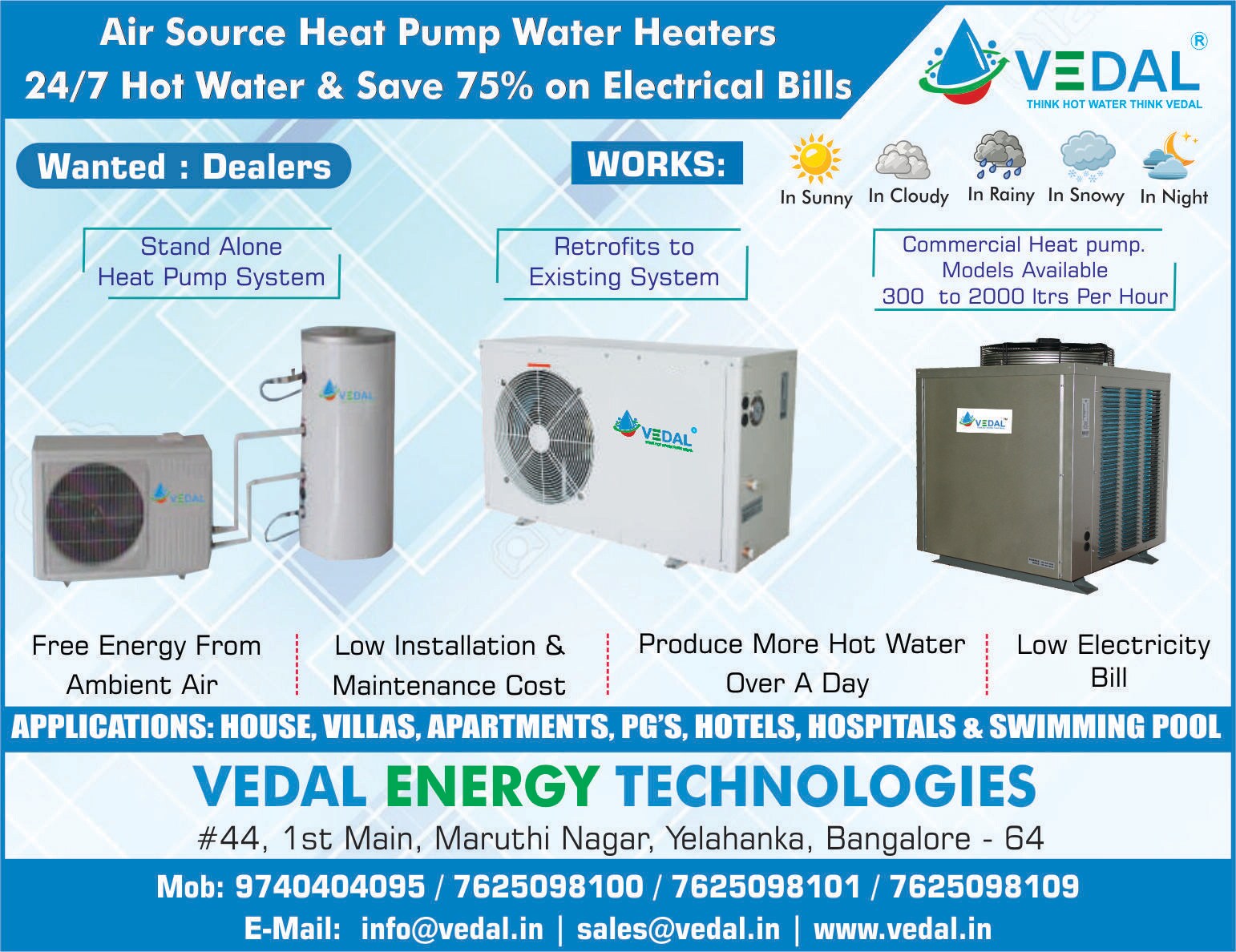 Top Swimming Pool Heat Pump Dealers in Bangalore स्विमिंग पूल हीट पंप