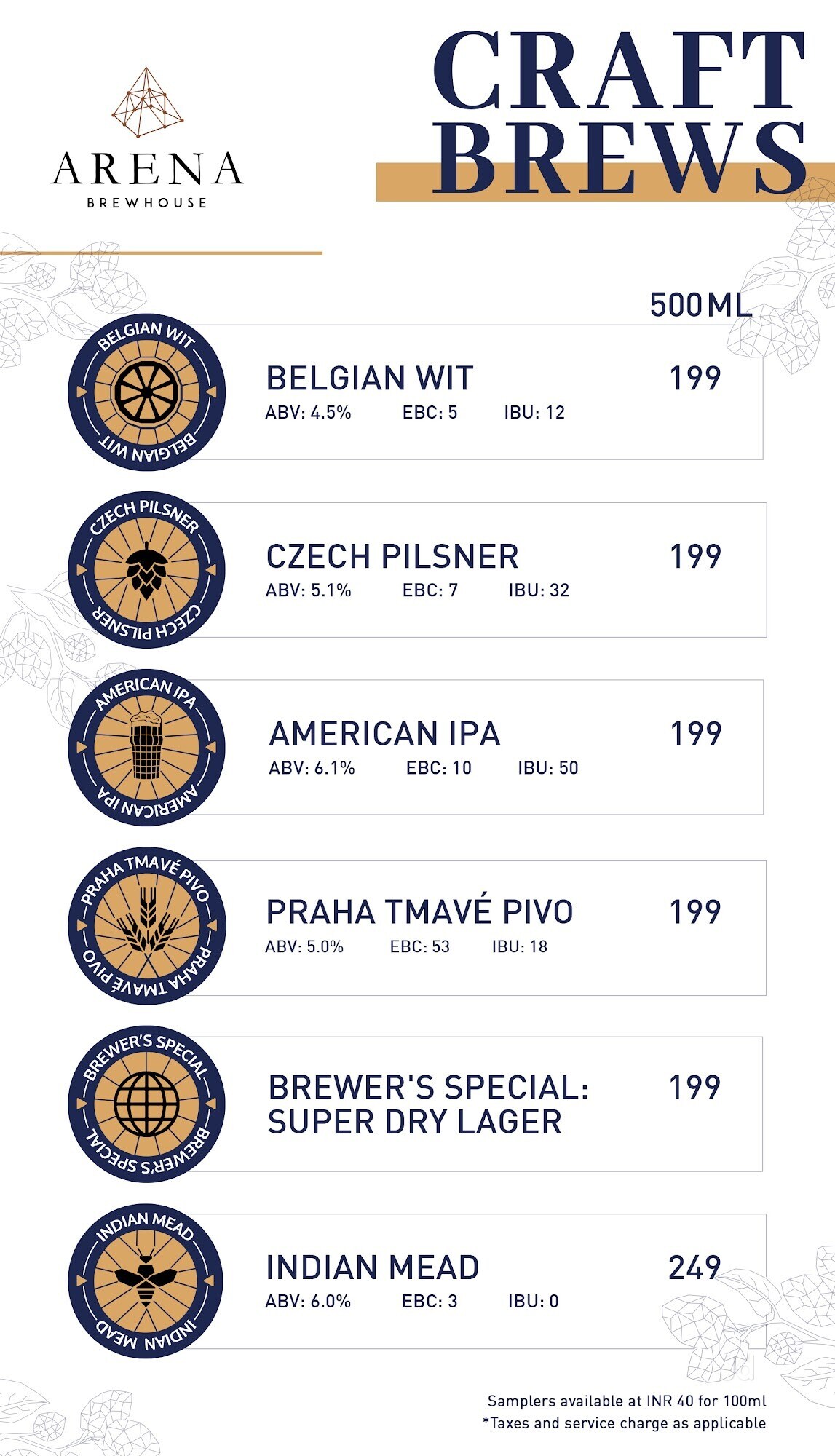 Arena Artisanal Brewkitchen in Indiranagar,Bangalore Order Food