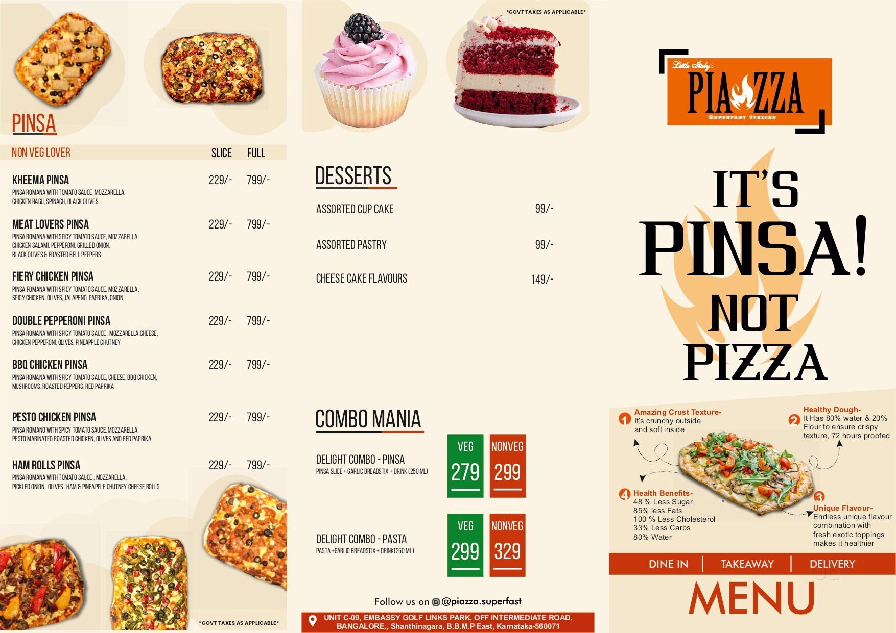 Piazza Pizza By Little Italy in jayanagar 9th block,Bangalore Best