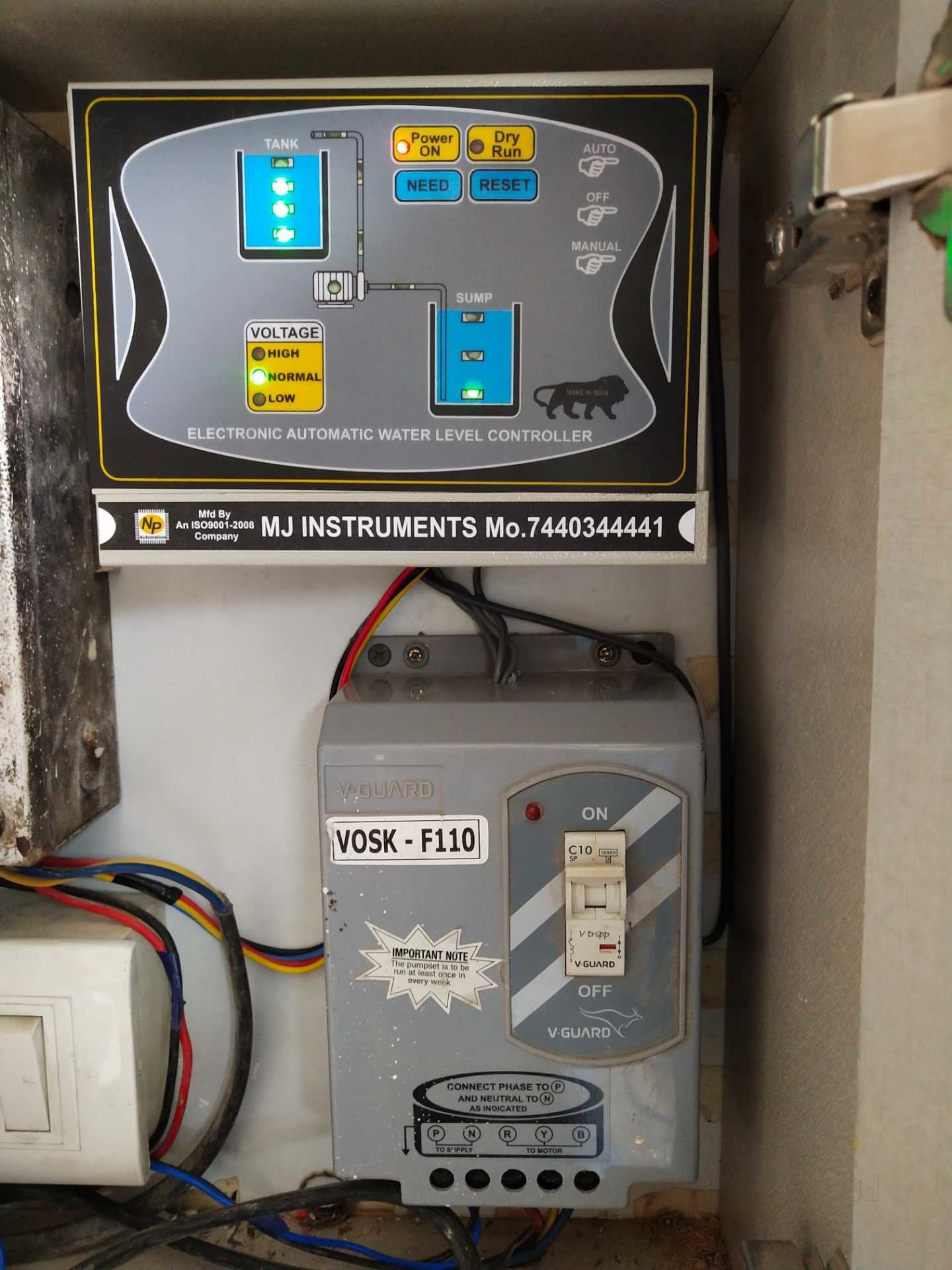 Automatic water level controller MJ Instruments in Hoshangabad Road ...