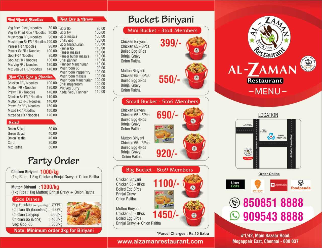 Al Zaman Restaurant in Mogappair,Chennai Order Food Online Best