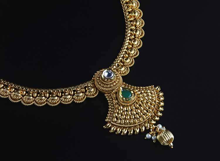 Jewellery Gold Necklace in Tenali Elegant, Stunning Luxurious