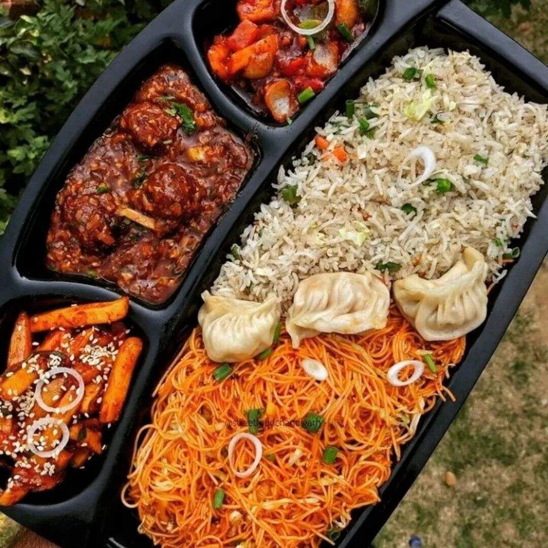 Vegetarian Chinese stir-fry with colorful vegetables and tofu served in a bowl
