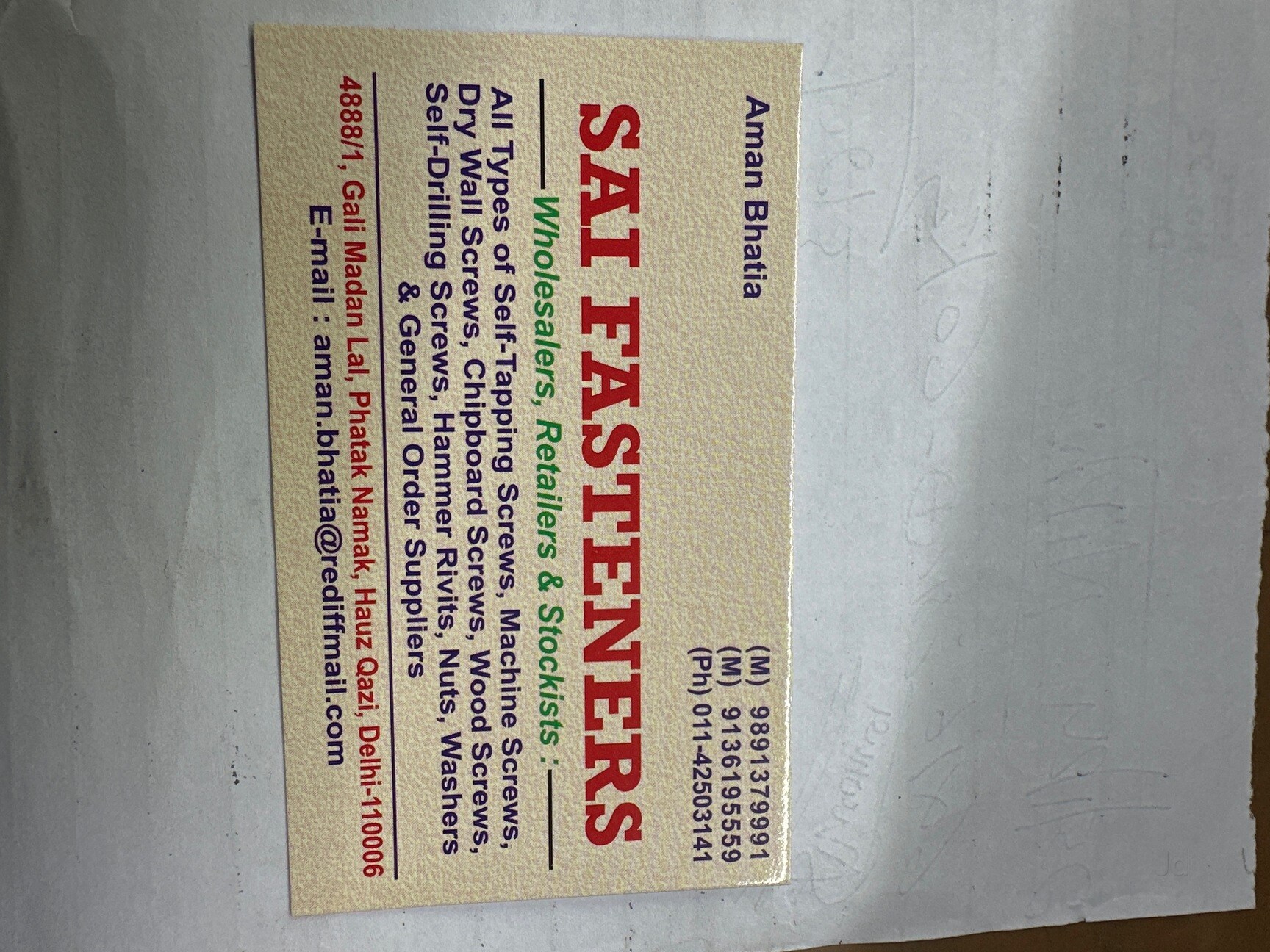 Catalogue Perfect Screw Bolt Co in Hauz Quazi , Delhi Justdial