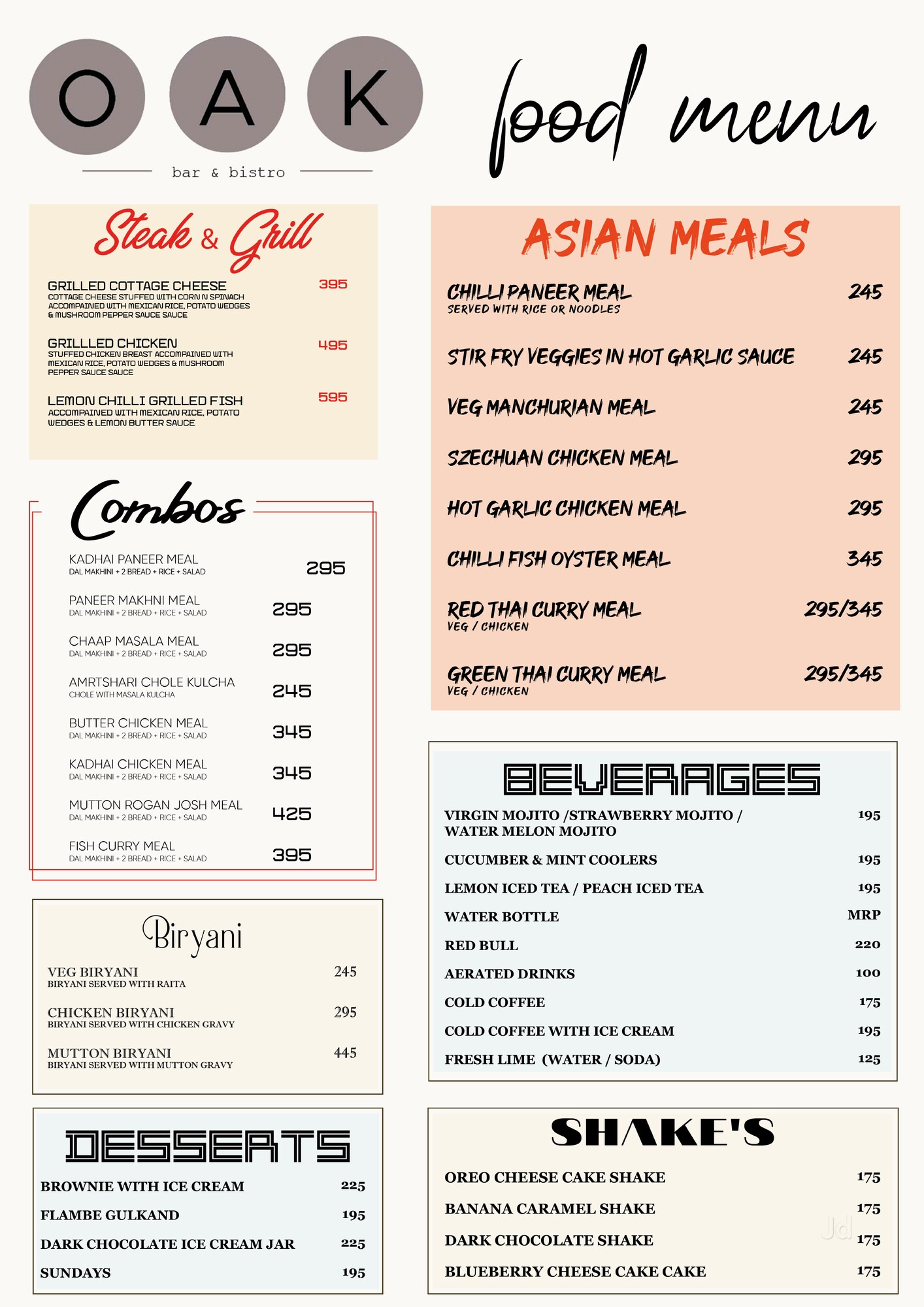 Oak Bar & Bistro in Noida Sector 62,Delhi Best North Indian