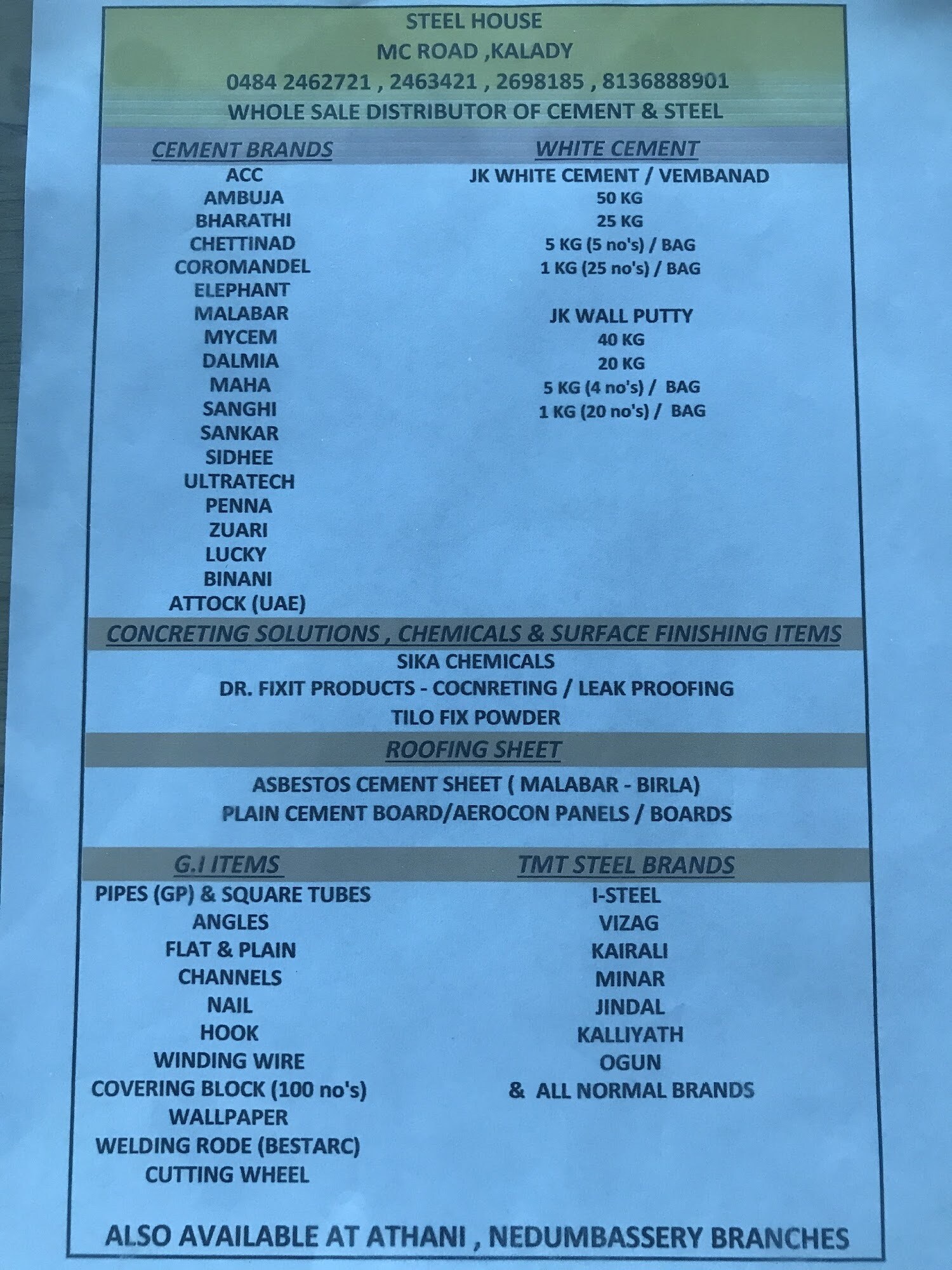 Top Vizag Tmt Bar Dealers in Thrissur तंत बार डीलर्सविज़ाग