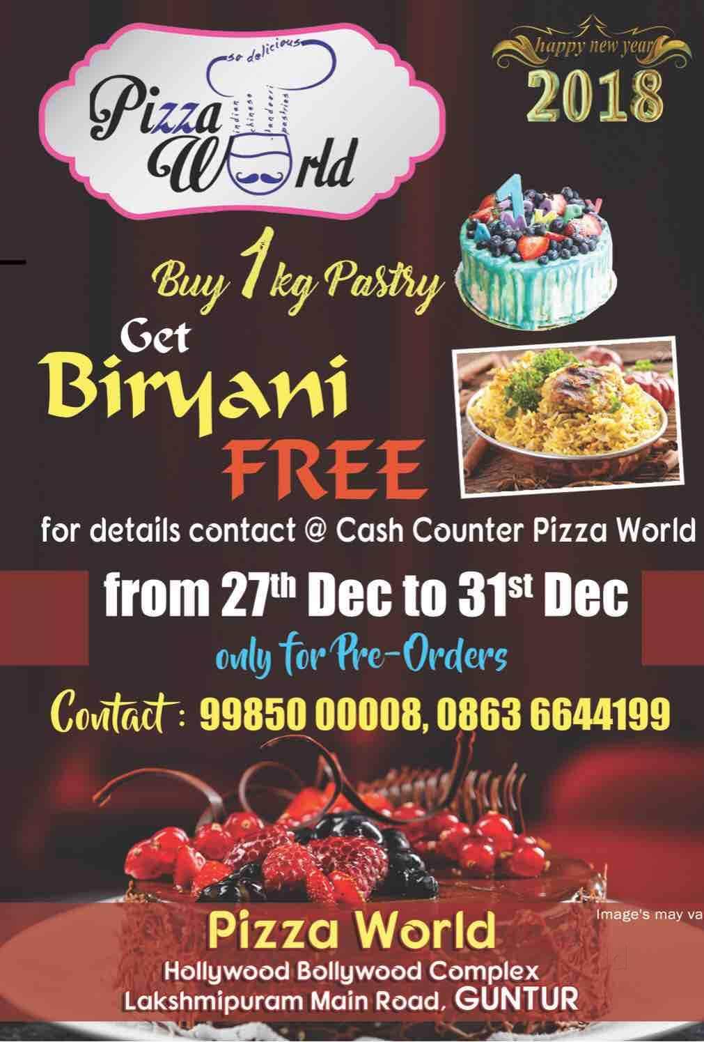 Pizza World in Laxmipuram,Guntur Order Food Online Best Home