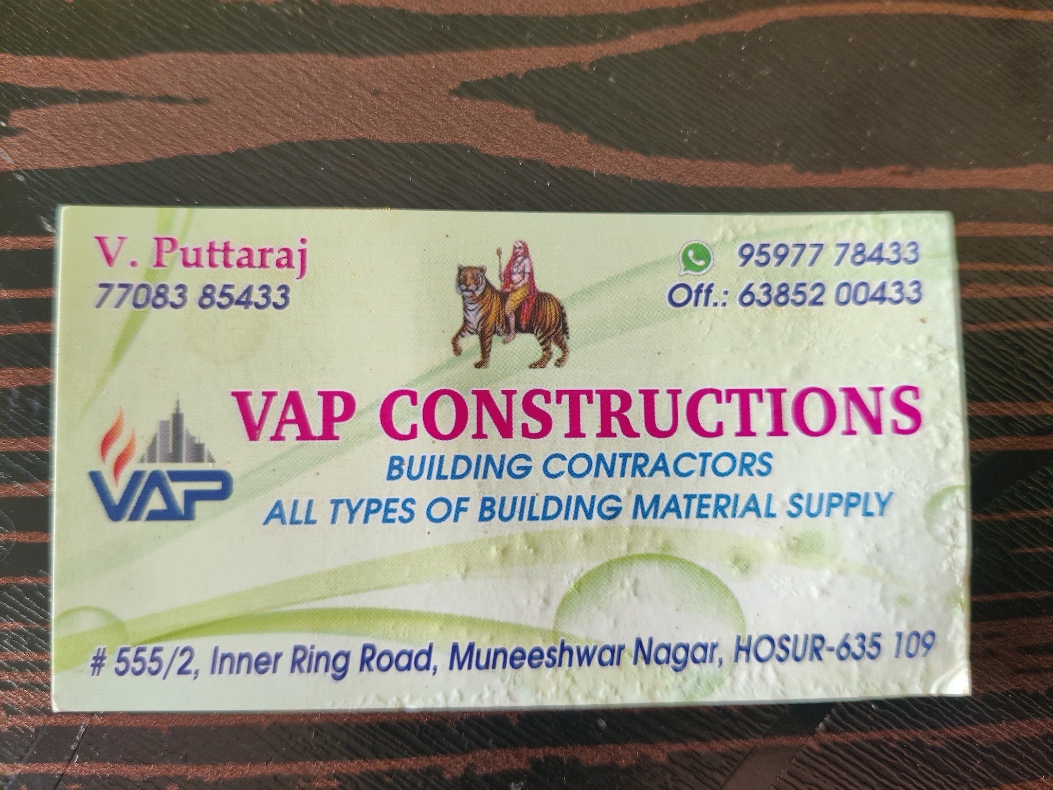 Vap Constructions in Muneeswara Nagar,Hosur - Best Real Estate Agents near  me in Hosur