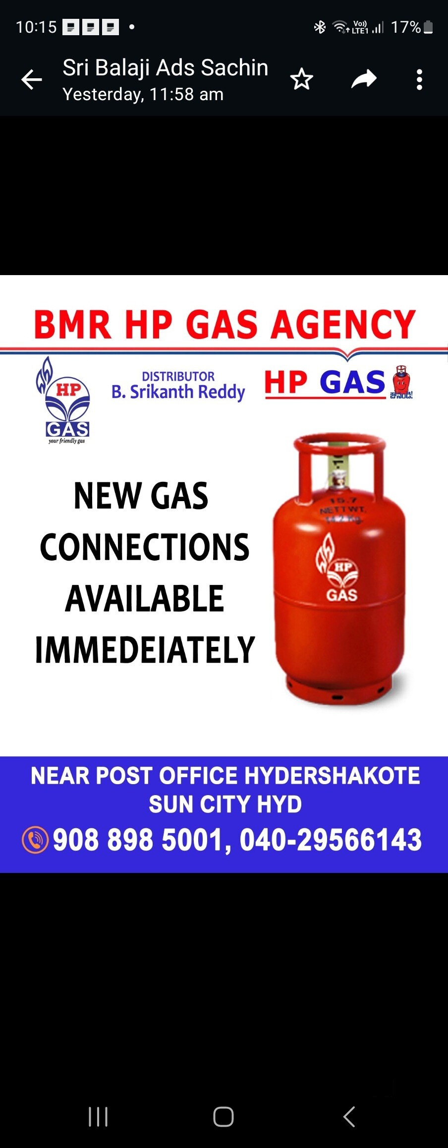 Top Hp Cooking Gas Agencies near Cinepolis CinemaUppal Best Hp