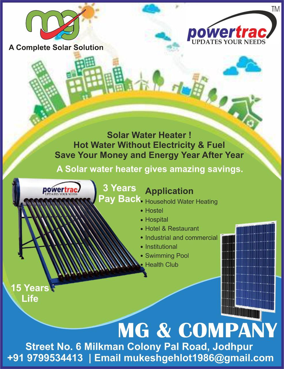 Solar Geyser in Jodhpur Efficient, Eco-Friendly Durable