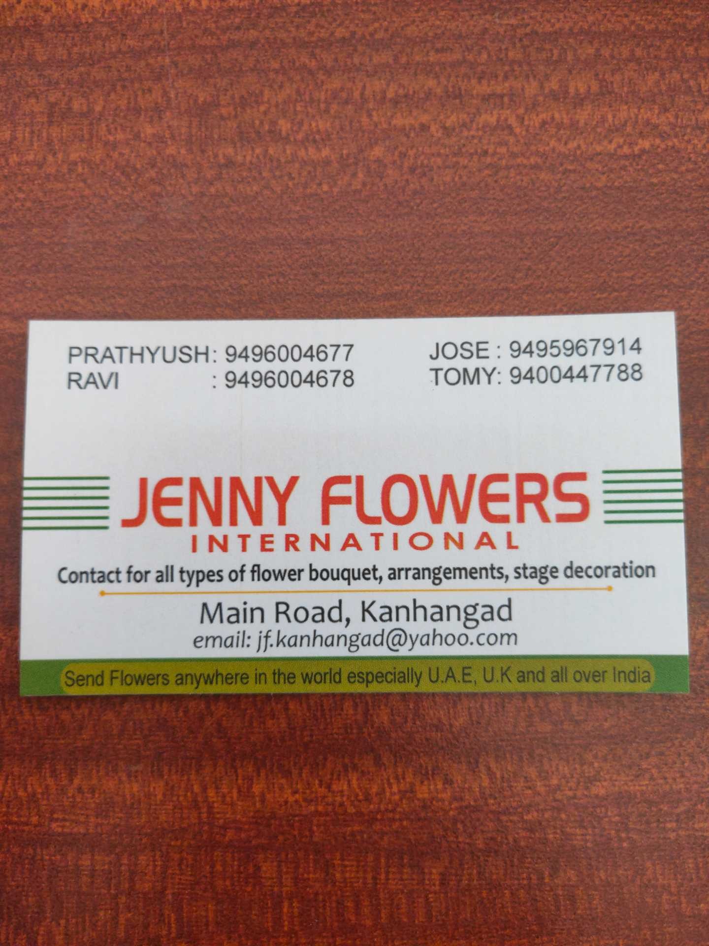 Jenny Flowers International Kanhangad Kerala Best Flower Site