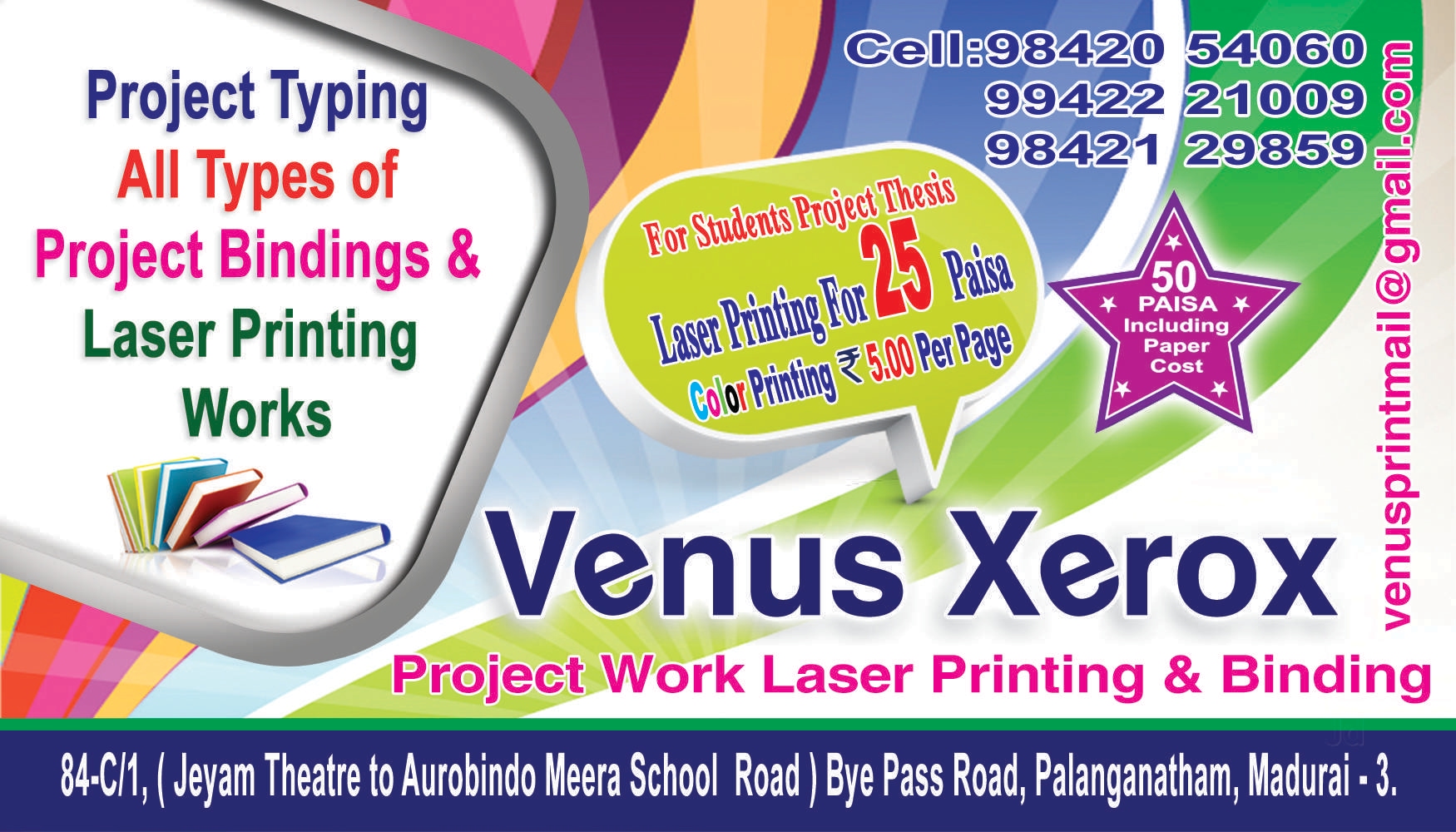 Venus Laser Printing & Binding in Palanganatham, Madurai - Best
