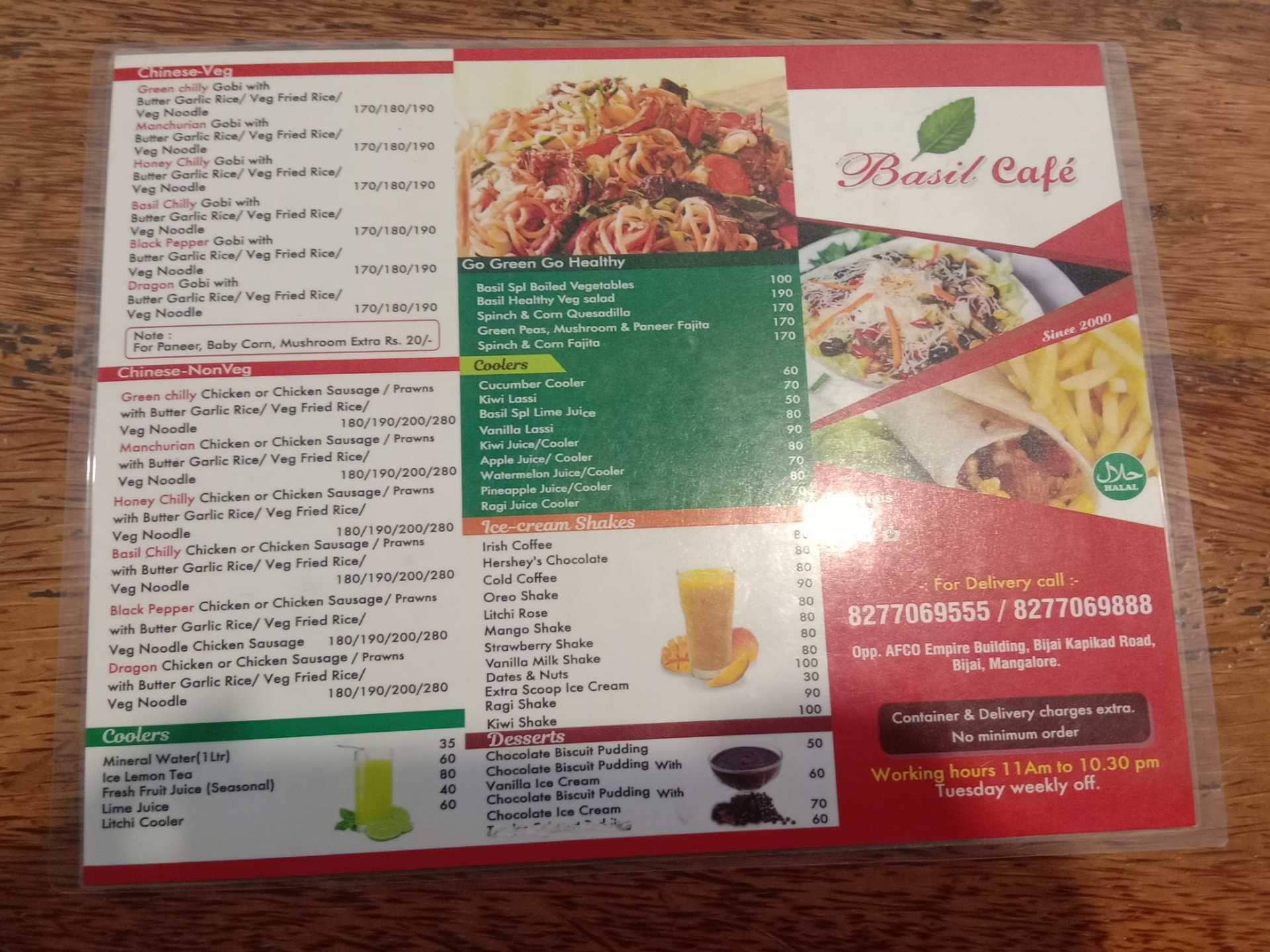 Basil Cafe in Kuntikana,Mangalore Order Food Online Best