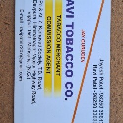 ravi tobacco Ravi Traders in Solankivas,Mehsana - Best Tobacco Retailers near me in  Mehsana