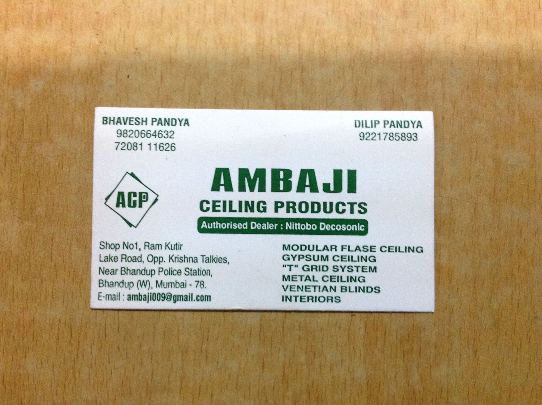 Ambaji Ceiling Products Bhandup West Tile Wholesalers In Mumbai