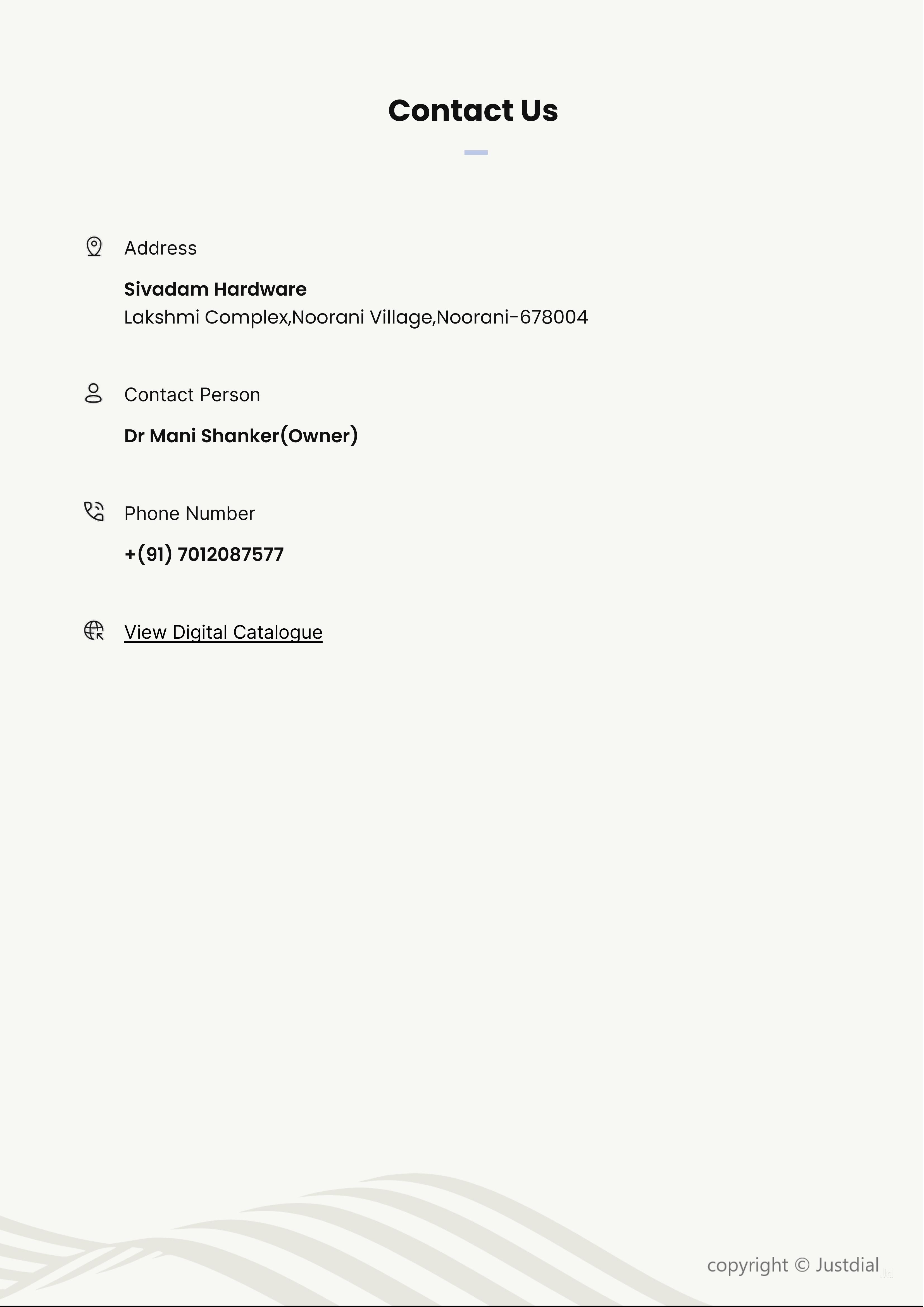 Sivadam Hardware Dealer from Noorani, Palakkad, India Company Profile