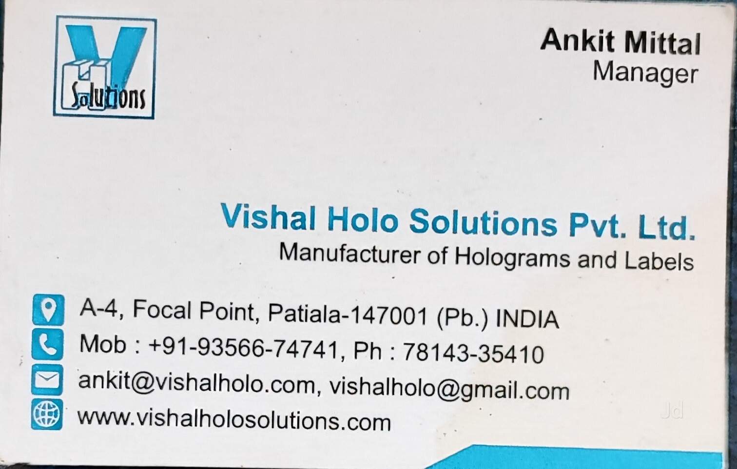 Vishal Holo Solutions Pvt. Ltd. in Focal Point, Patiala - Best Hologram  Sticker Manufacturers in Patiala - Justdial
