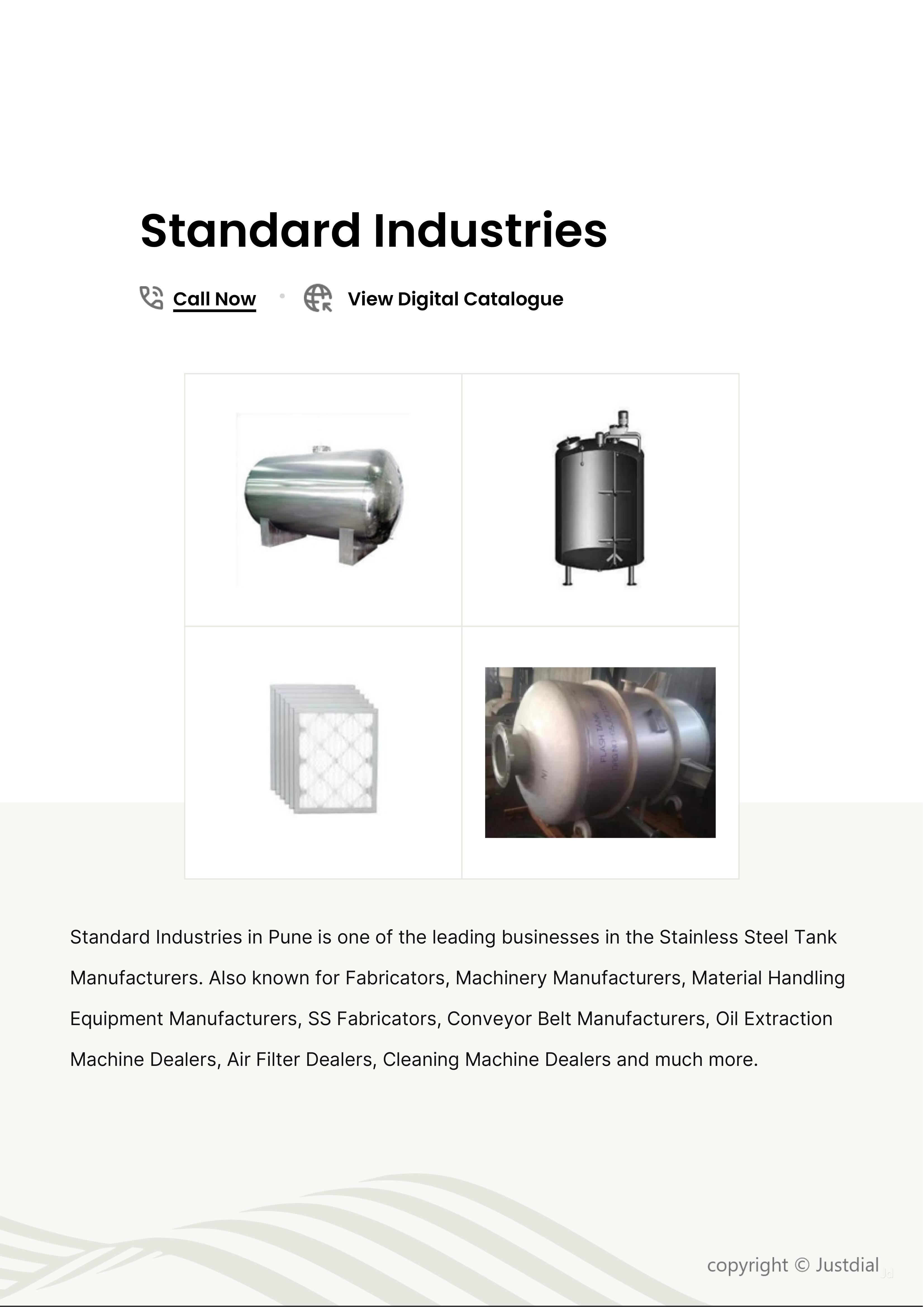 Standard Industries Manufacturer from Indrani Nagar Bhosari, Pune