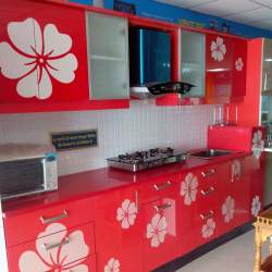 Contemporay U Shape Modular Kitchen with Gola Profile Handles in Pune ...