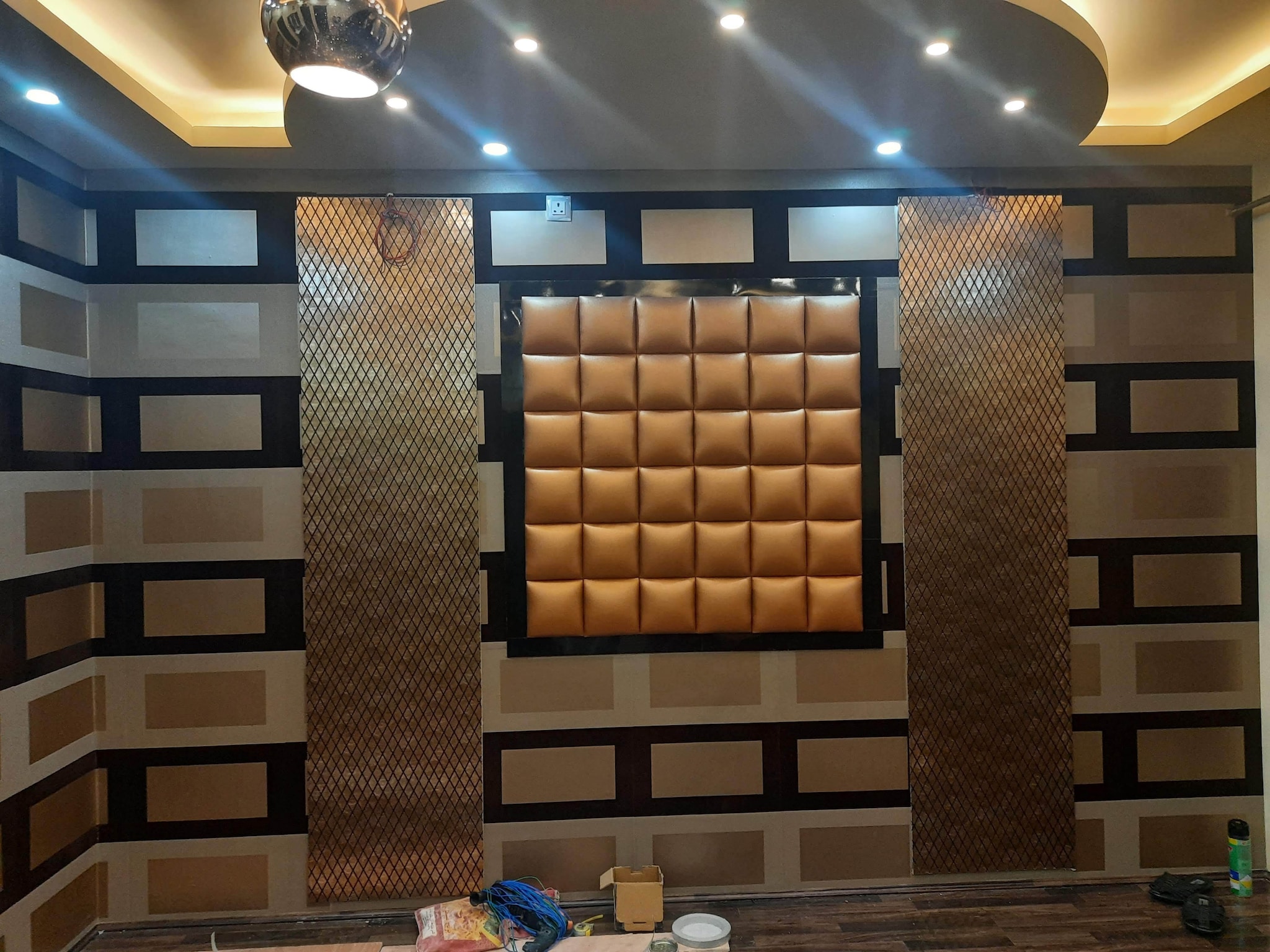 WPC Louvers Utility Choco Brown Color Ceiling And Wall Panel in ...
