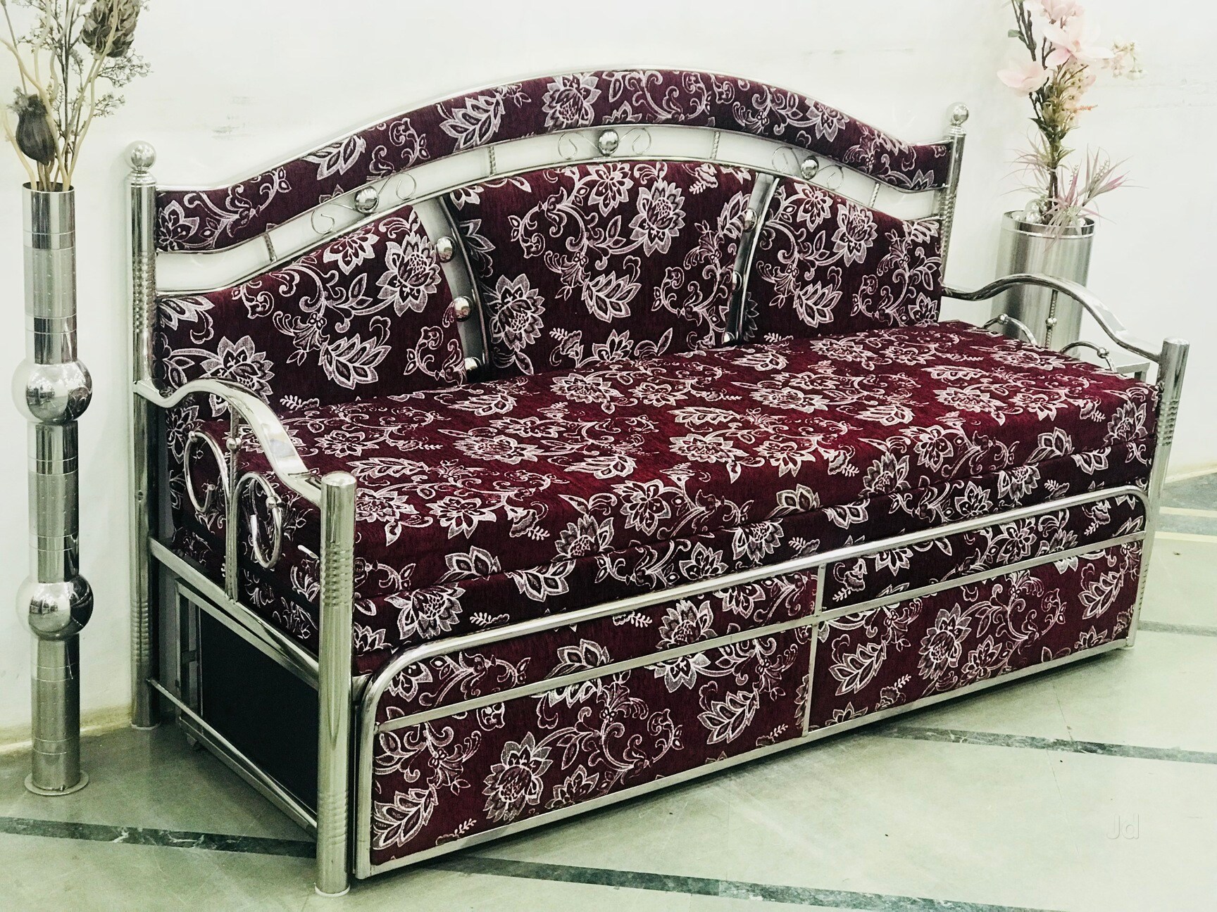 Folding Sofa Bed Steel Baci Living Room