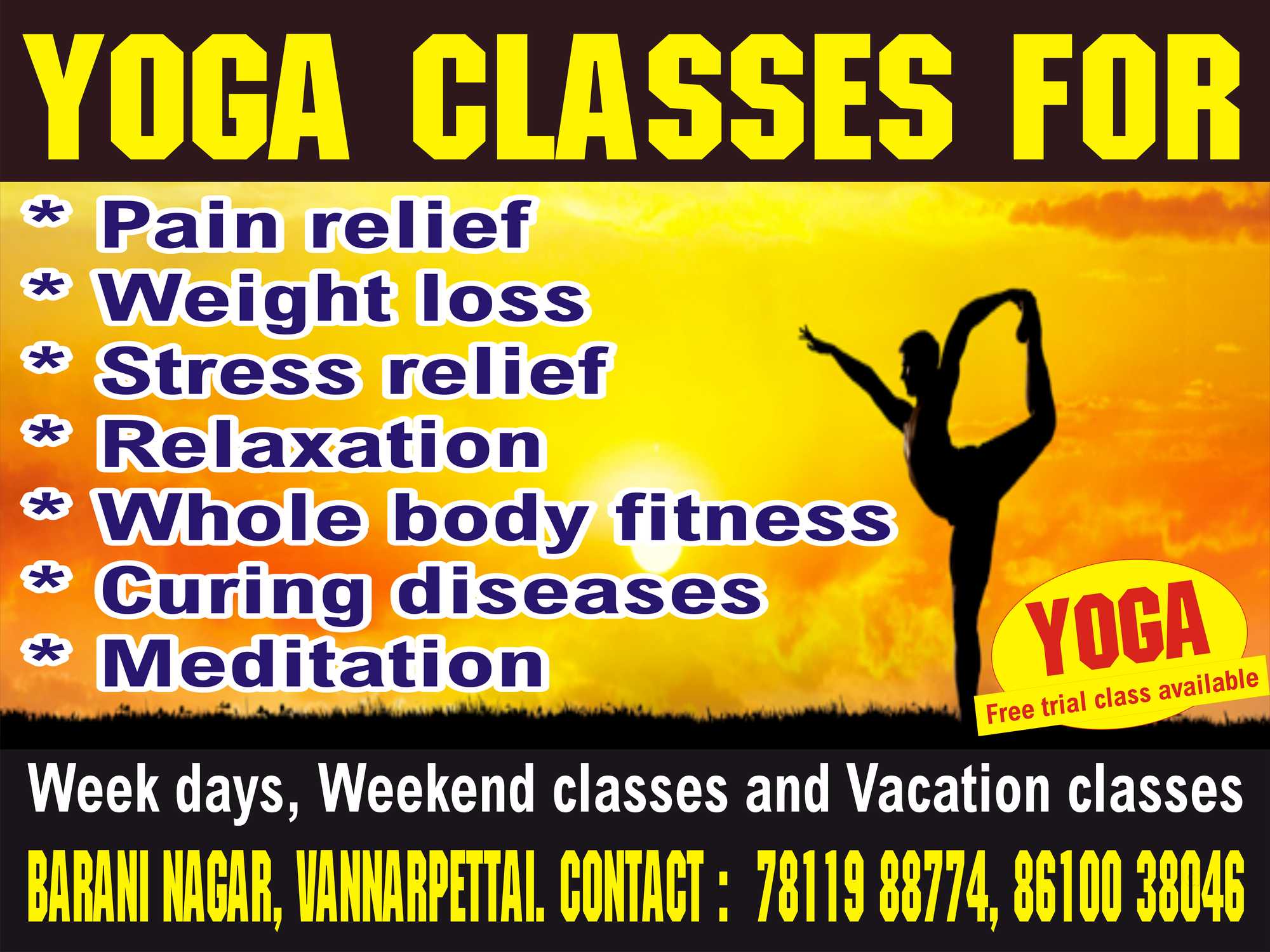 Top Yoga Classes in Mathapuram Best Online Yoga Classes near me