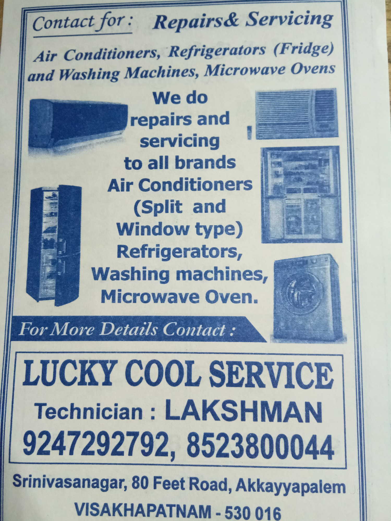 Catalogue Vizag Ac Repairs & Old Ac Buyers & Ac Spare Parts & Rentals
