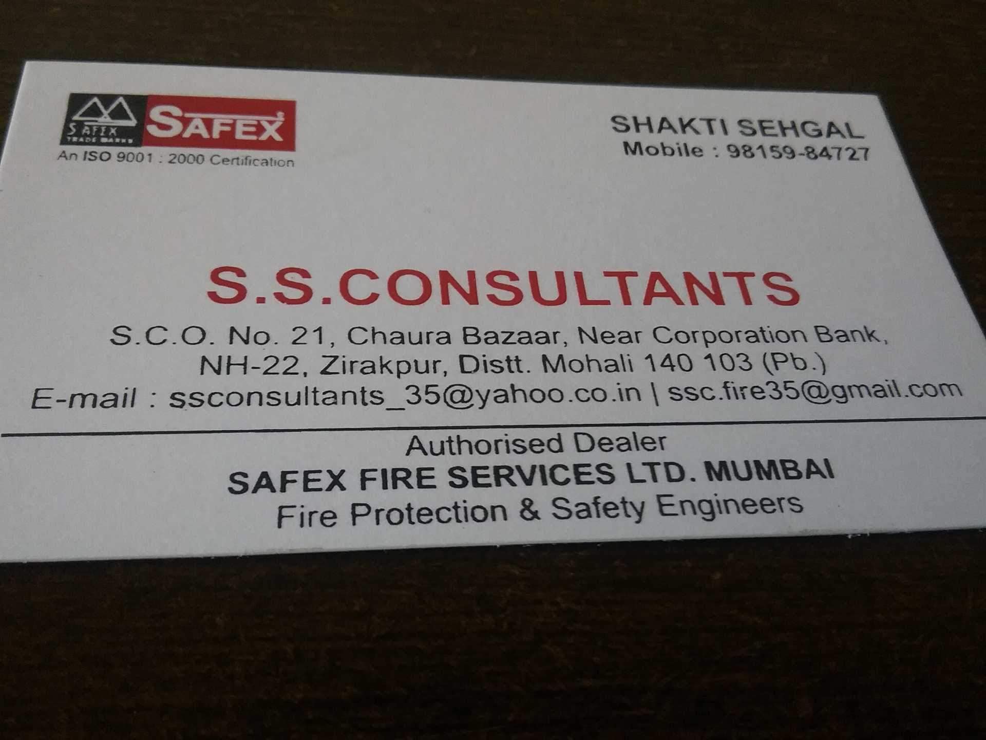 S S Consultants in Green Park Colony, Zirakpur - Best Fire Extinguisher  Dealers in Zirakpur - Justdial
