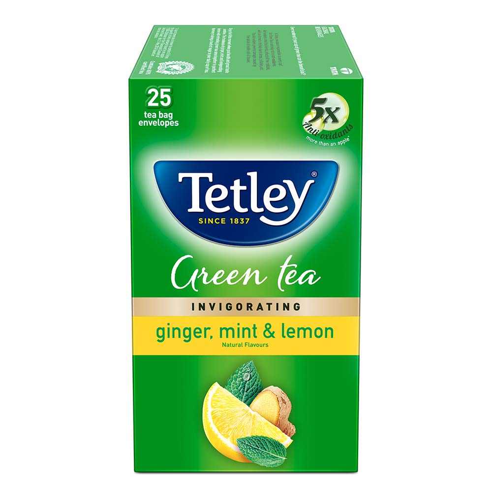 Tetley Ginger Mint & Lemon Green Tea 25 Pc - Green Tea ...