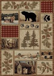 311x53 Rustic Lodge Forest Cabin 4x5 Area Rug 311x53 Features