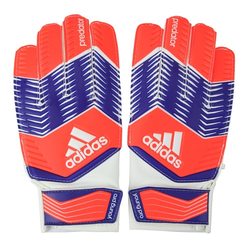 purple and white football gloves