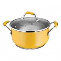 Crock Pot 114308.01RM Denhoff 8 Square Ribbed Casserole Dish Red