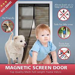 Askyl Magnetic Screen Door With Magic Magnetic Closurefor Fresh