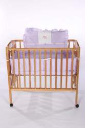 blue Baby Doll Bedding Gingham with Elephant Applique Cradle Bedding Set