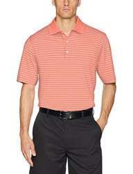 Greg Norman Mens Protek Ml75 Microlux Stripe Polo Blue M