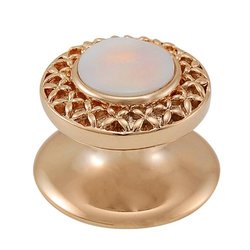 Vicenza Designs K1152 Tigers Eye Gioiello Square Stone Insert Style 6 Knob Small Satin Nickel