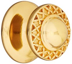 Vicenza Designs K1152 Tigers Eye Gioiello Square Stone Insert Style 6 Knob Small Satin Nickel