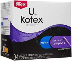 Buy U By Kotex Security Tampons Regular Plastic Applicator