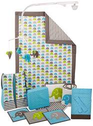 bacati elephant crib bedding