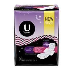 Buy U By Kotex Security Overnight Maxi Pads With Wings Unscented