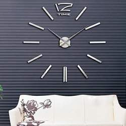 Buy Sliver 2 Vangold Modern Mute Diy Frameless Large Wall Clock