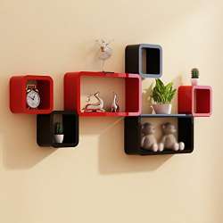 Buy Custom Decor Wall Shelf Set Of Six Designer Wall Rack Shelves