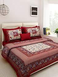 Rajasthan Decor Screen Block Print Rajasthani King Size Bed Sheet