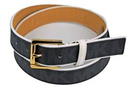 michael kors black and gold belt