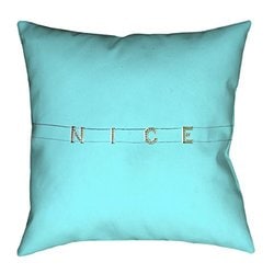 ArtVerse Katelyn Smith 20 x 20 Spun Polyester Florida Outline Pillow