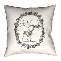 ArtVerse Katelyn Smith 18 x 18 Cotton Twill Double Sided Print with Concealed Zipper /& Insert Vermont Watercolor Pillow